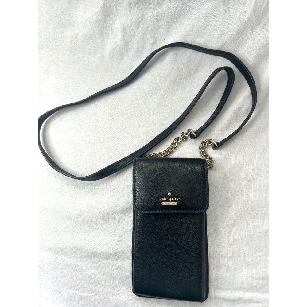 Kate Spade NY Black‎ Madison Flap Phone Crossbody